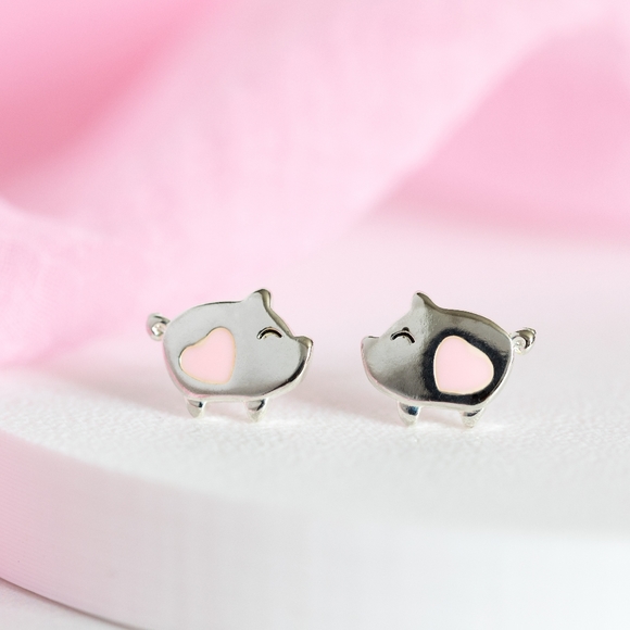 Petite Piggy Earrings - Picture 2 of 8